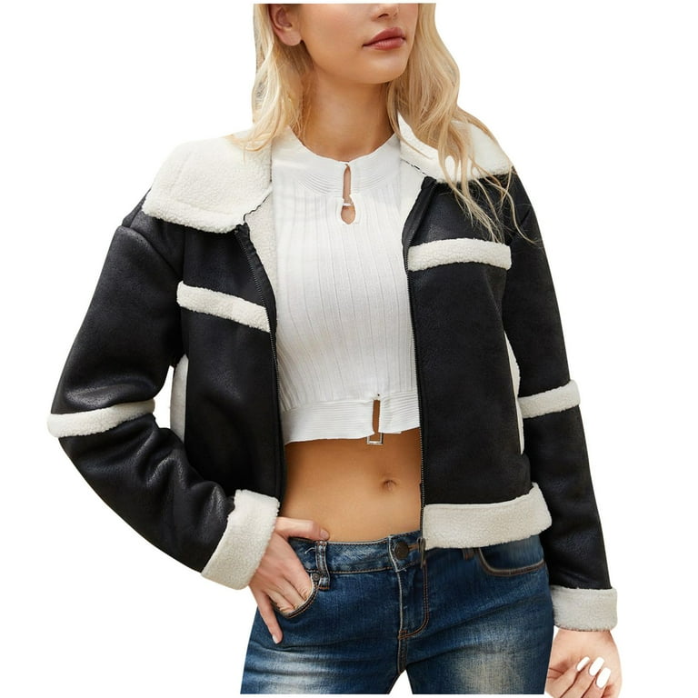 Ameri　2WAY FAKE LEATHER SHORT JACKET 2WAY FAKE LEATHER SHORT JACKET 人気商品】2WAY FAKE LEATHER