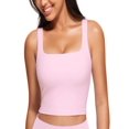 thumbnail image 1 of Women Cropped Tank Tops Sleeveless Square Neck Tanks Basic Crop Tops, 1 of 4
