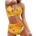 thumbnail image 1 of Women Cross Wrap Halter Bikini Set High Waisted Bathing Suits Push Up Two Piece Swimsuits, 1 of 14
