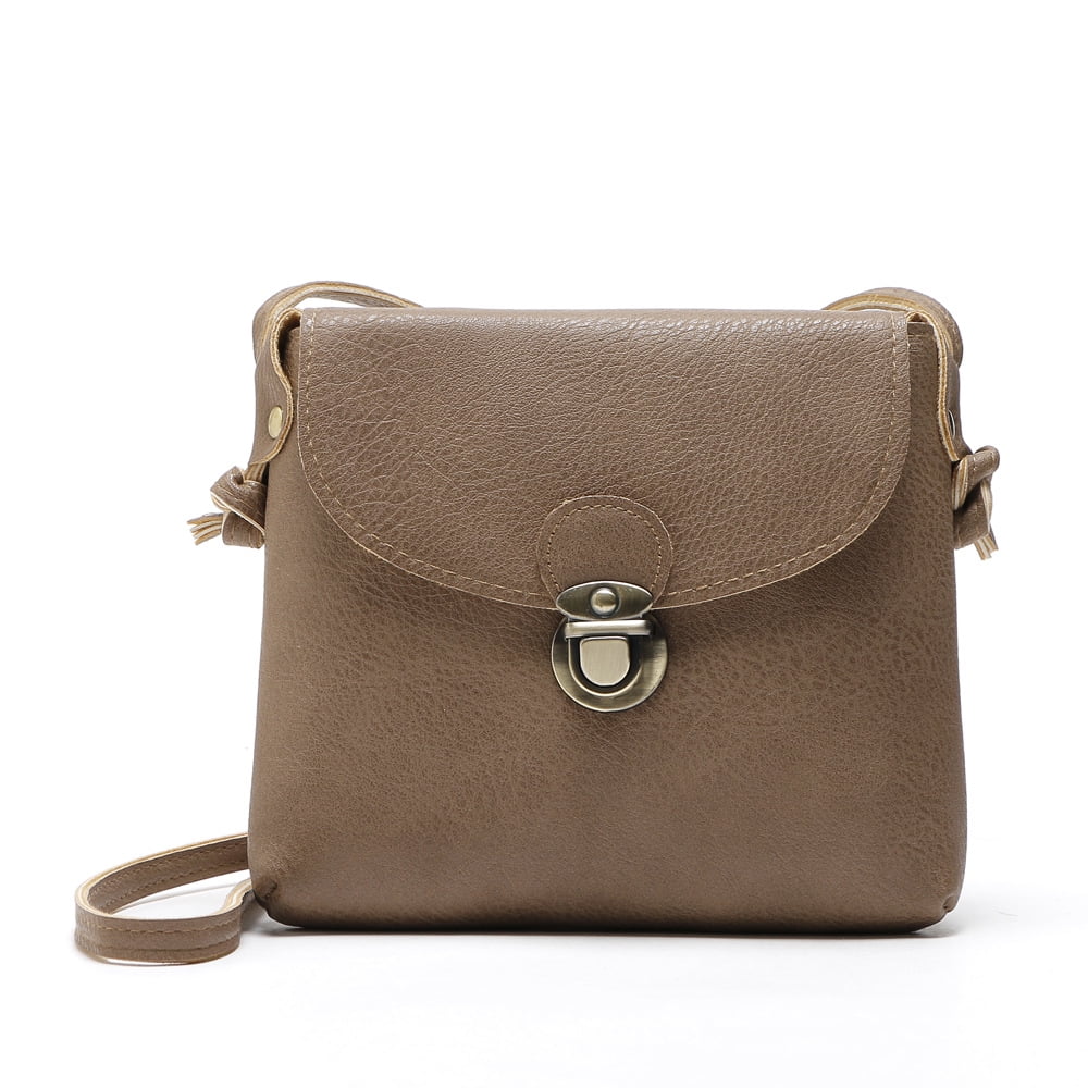 Yuanbang Crossbody Bag with Wide Strap Leather Shoulder Bag for Women Camera Purse Shoulder Handbag-Khaki, Women's, Size: 22*8*16CM, Beige