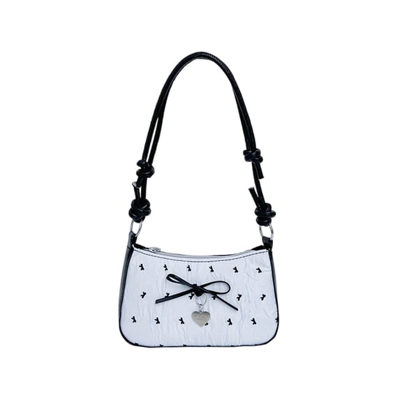 Women Crossbody Bag, Cute Bow Design, Lightweight Casual Shoulder Handbag, Compact Versatile Underarm Purse for Daily Essentials, Travel and Everyday Outings