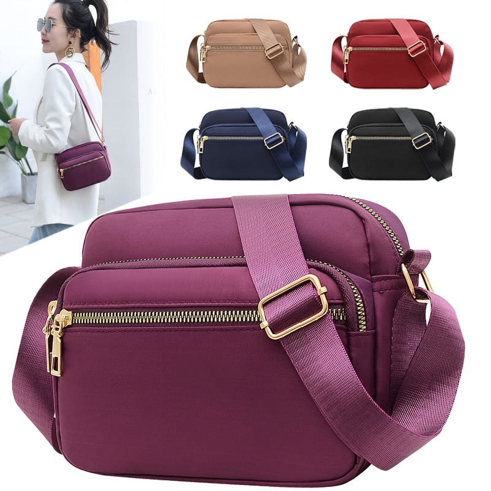 Crossbody Bags for Women Leather Ladies Shoulder Purses with Chain Strap  Stylish Clutch Purse,Purple，G194826