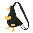 thumbnail image 1 of Women Crossbody Bag Lovely Daypack Adjustable Strap Duck Shaped Shoulder Bag Black, 1 of 9