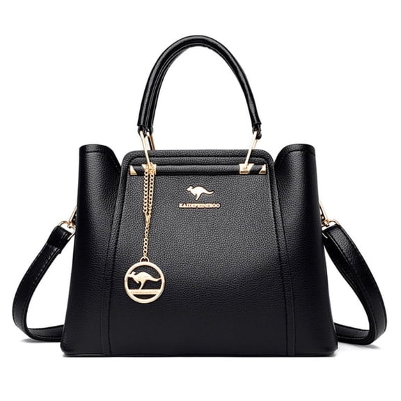 Women Crossbody Bag Luxury Tote Bag 3-Layer Shoulder Bag Soft PU Leather-Handbag