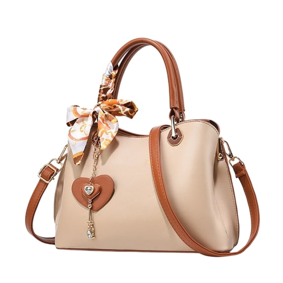 Women Crossbody Bag Simple Shoulder Bag PU Handbag Fashion Mum Bag