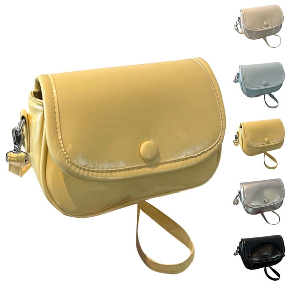 Women Crossbody Bags Women's Fashion Casual All-Match Solid Color Commuting One-Shoulder Shiny Shoulder Bag
