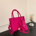 thumbnail image 1 of Women Crossbody Messenger Bag Felt Shoulder Handbag with Zipper Closure for Casual or Work, 1 of 9