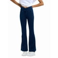 thumbnail image 1 of Women Crossover High Waisted Stretchy Bootcut Jeans Slim Fit Denim Yoga Leggings with Pockets  L, 1 of 5