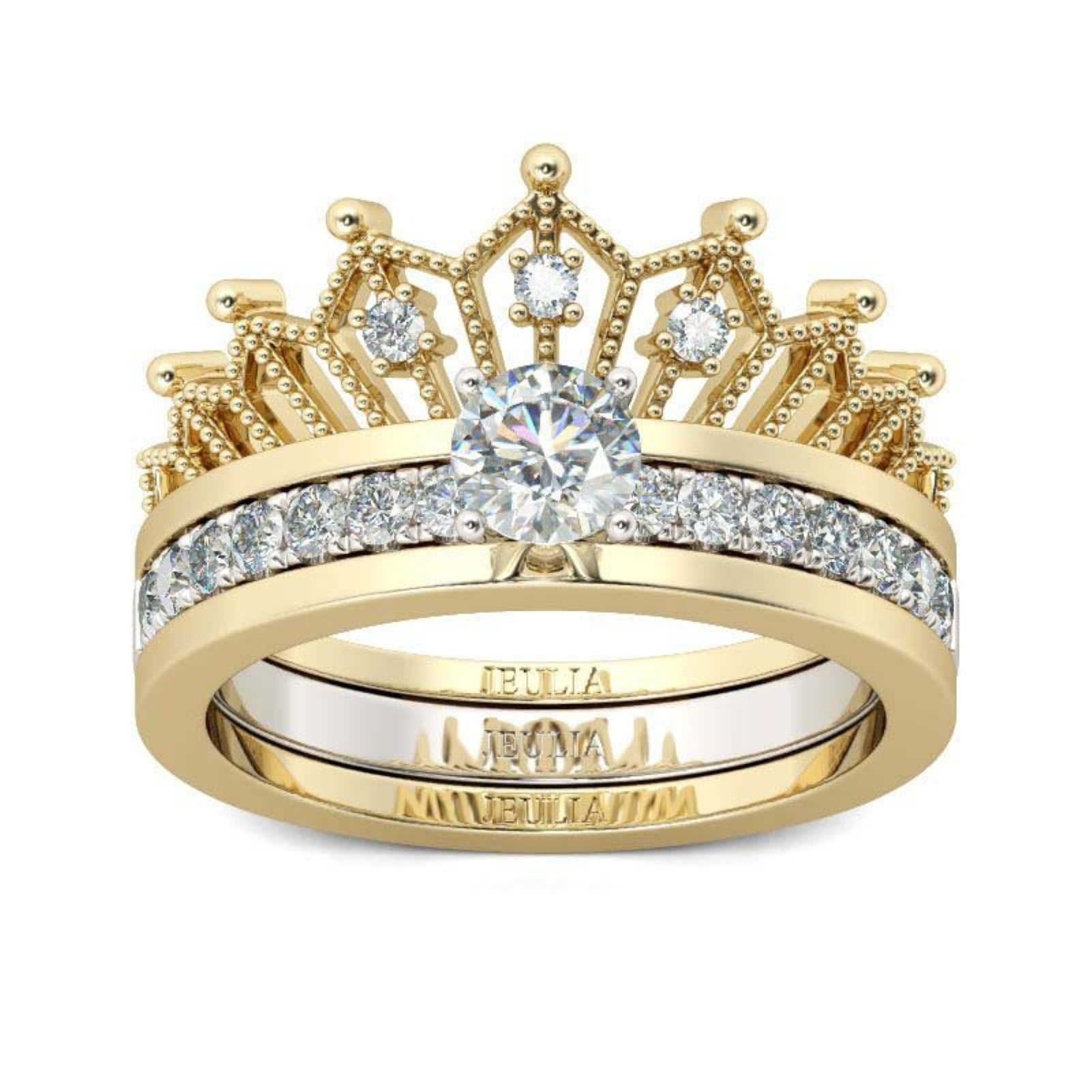 Crown Rings - Queen ring - Diamond ring - Womens Rings - N2394 3D model 3D  printable | CGTrader
