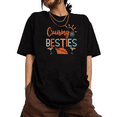 thumbnail image 1 of Women Cruising Besties Graphic Crew Neck Printed Cotton T Shirt Black S-5XL, 1 of 5