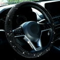 thumbnail image 1 of Women Crystal Diamond Steering Wheel Cover Car Wheel Protector for Car, 15 Inch, 1 of 7