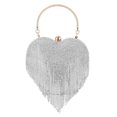 thumbnail image 1 of Women Crystal Tassel Clutch Purse Rhinestone Evening Hand Bags Wedding Party Cocktail Purses, 1 of 4
