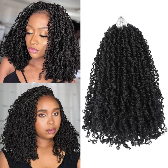 Women Curly Hair Crochet Braids Yanky Twist Spring Twist Hair 12 Inches Synthetic Hair Extensions For Daily Braiding Hairstyle