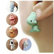 LVOTIONPL Women Cute Animal Earring 3D Cute Earrings Handmade Stud Earrings For Girl Blue