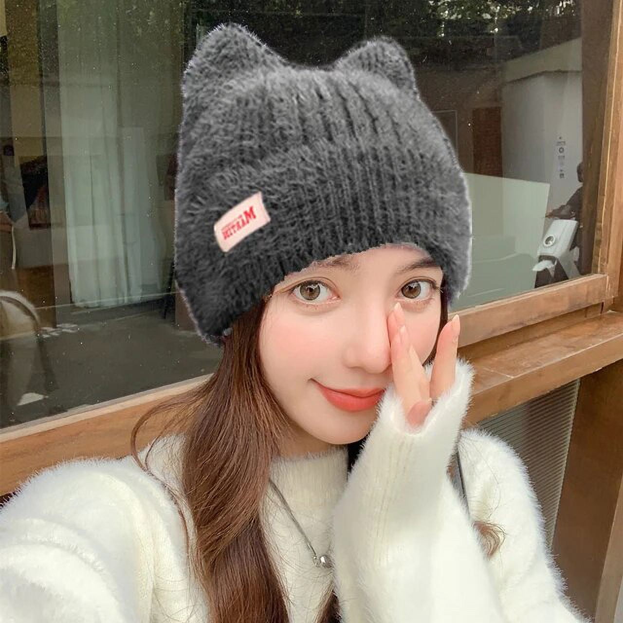 Women Cute Cat Ear Earflap Winter Hat Fashion Faux Fur Knitted Hat Kpop Style Soft Beanie Hats Candy Female Streetwear Cap Women Cute Cat Ear Earflap Winter Hat Fashion Faux Fur Knitted Hat Kpop Style Soft Beanie Hats Candy Female Streetwear Cap