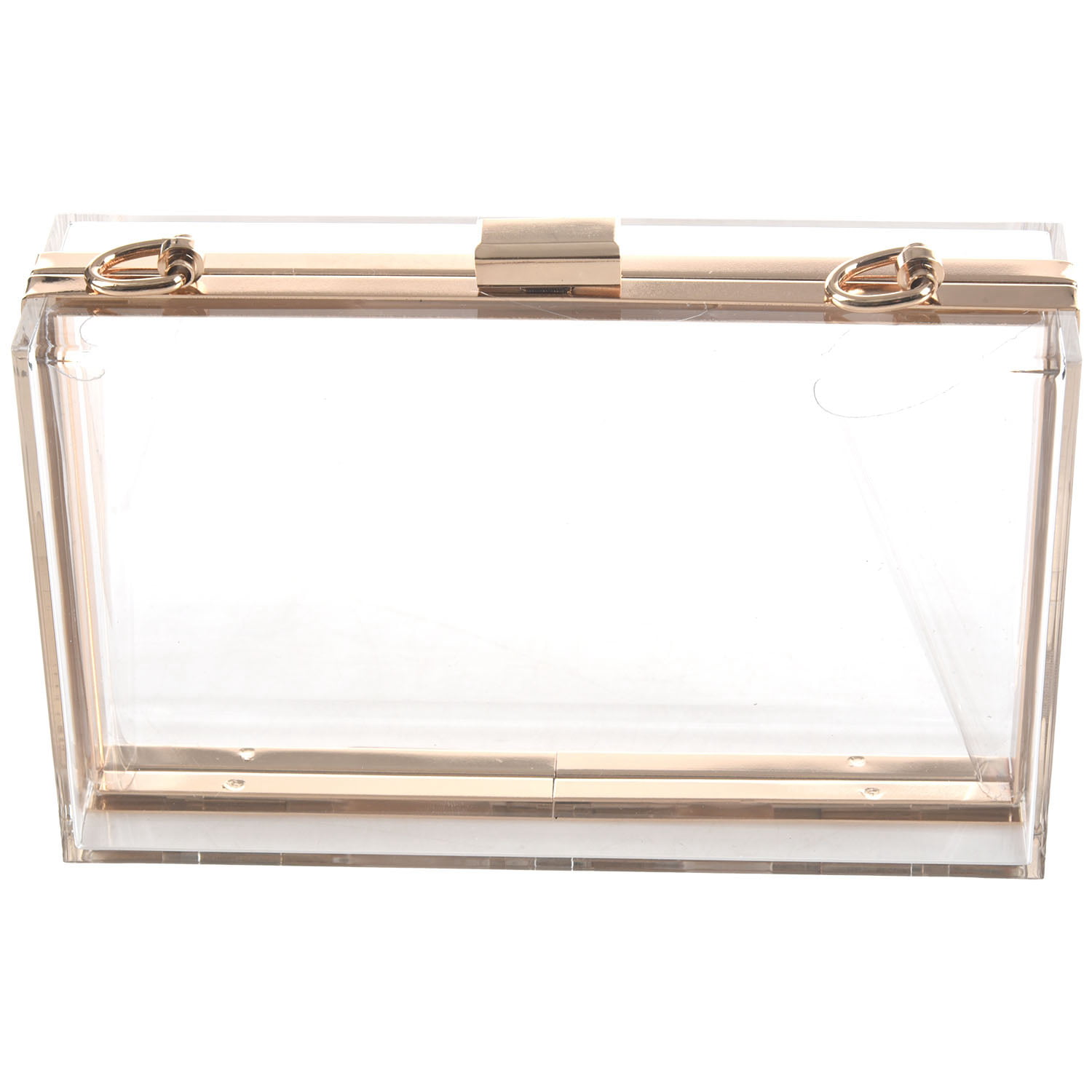 Women Cute Clear Acrylic Box Clutch Bag Transparent Approved