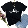 thumbnail image 1 of Women Cute Graphic Tees Cotton Butterfly T-Shirts, 1 of 3