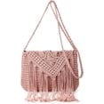 thumbnail image 1 of Women Cute Hobo Bag Satchel Bag Summer Beach Bag Knit Bag Shoulder Bag Tassels Crochet Tote Handbags, 1 of 7