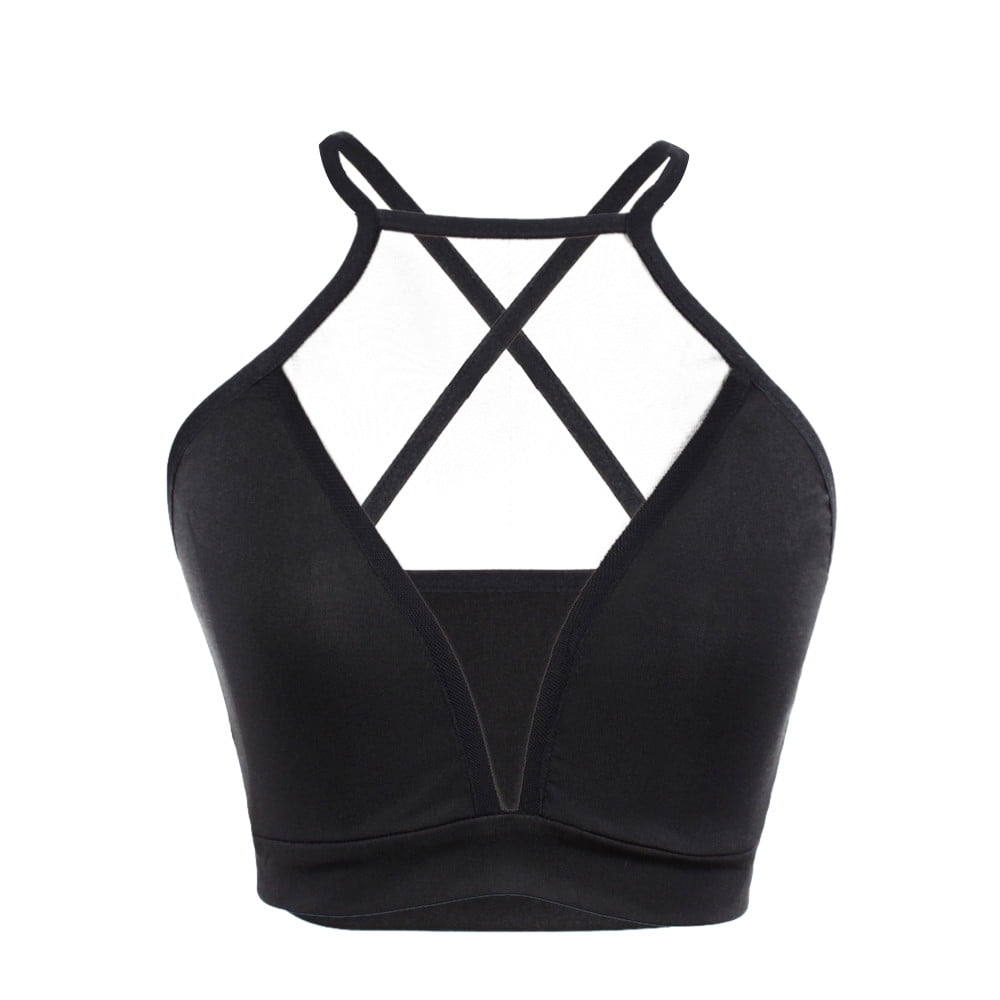 Women Cute Mesh Perspective Bralette Bustier Lingerie Corset Tops