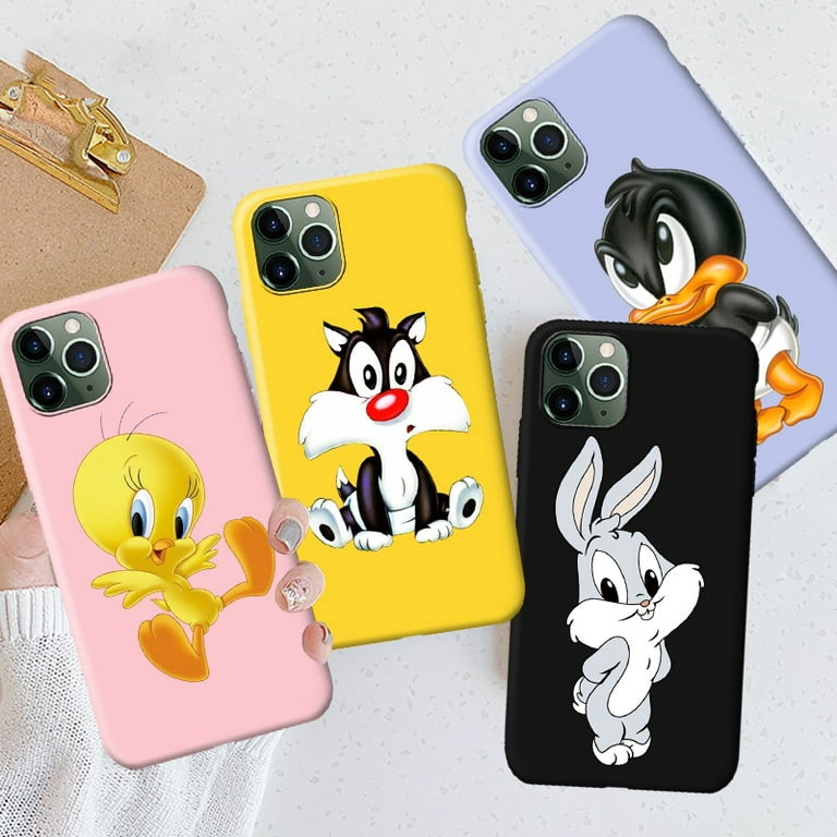 Women Cute Rabbit and Duck Cartoon Pattern Phone Case for iPhone 11 Pro Max  Cover for iPhone 13 Mini Case 13 12 Pro Max Mini 12 Case Funda iPhone XR XS  Max