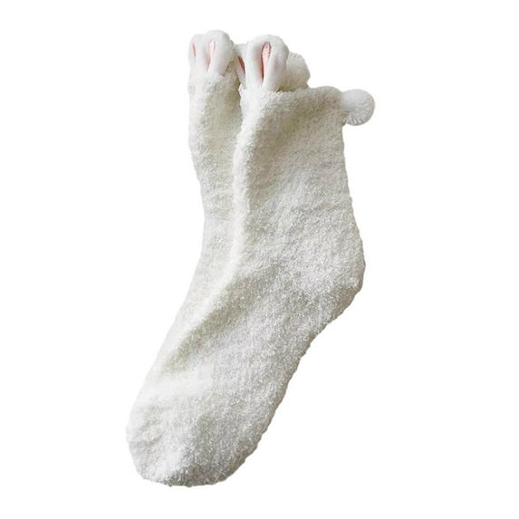 Women Cute Rabbit Ears Socks Cozy Bunny Socks for Winter, Easter, Tube Socking Short Sock Winter Thicken Warm Sock
