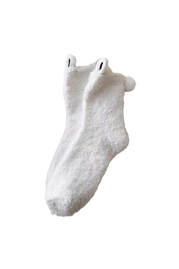 Women Cute Rabbit Ears Socks Cozy Bunny Socks for Winter, Easter, Tube Socking Short Sock Winter Thicken Warm Sock