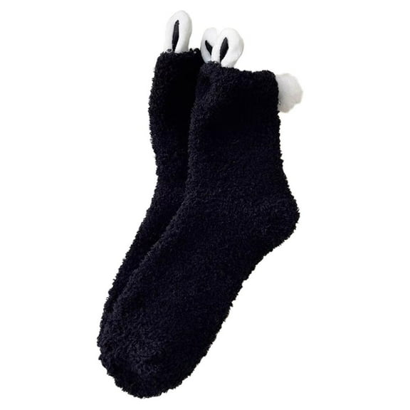 Women Cute Rabbit Ears Socks Cozy Bunny Socks for Winter, Easter, Tube Socking Short Sock Winter Thicken Warm Sock