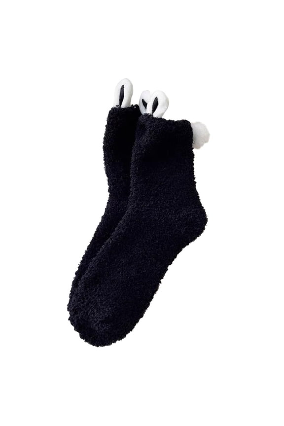 Women Cute Rabbit Ears Socks Cozy Bunny Socks for Winter, Easter, Tube Socking Short Sock Winter Thicken Warm Sock
