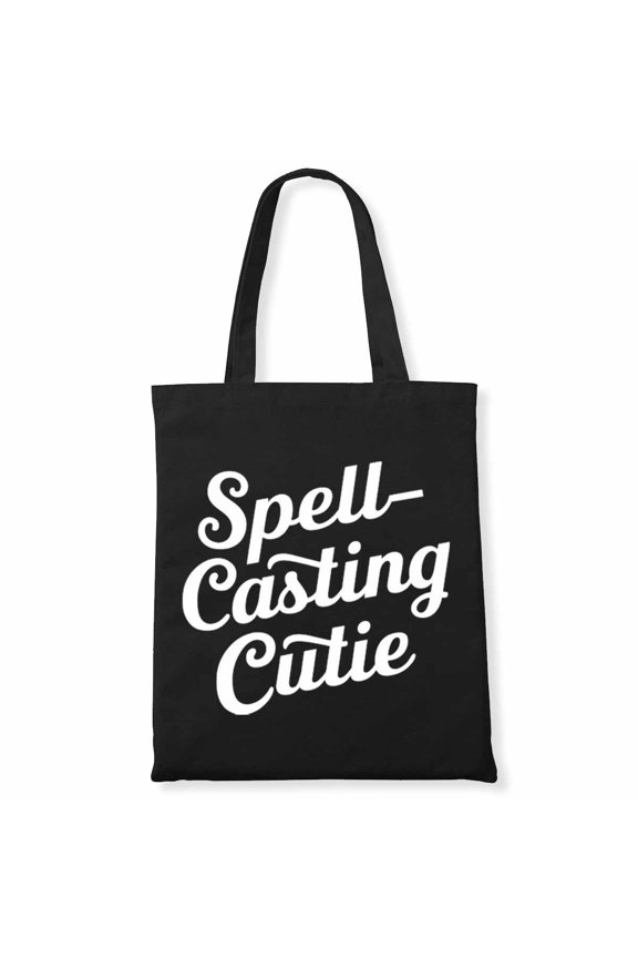 Women Cute Spell-Casting Cutie Halloween Large Canvas Bag 1Pc