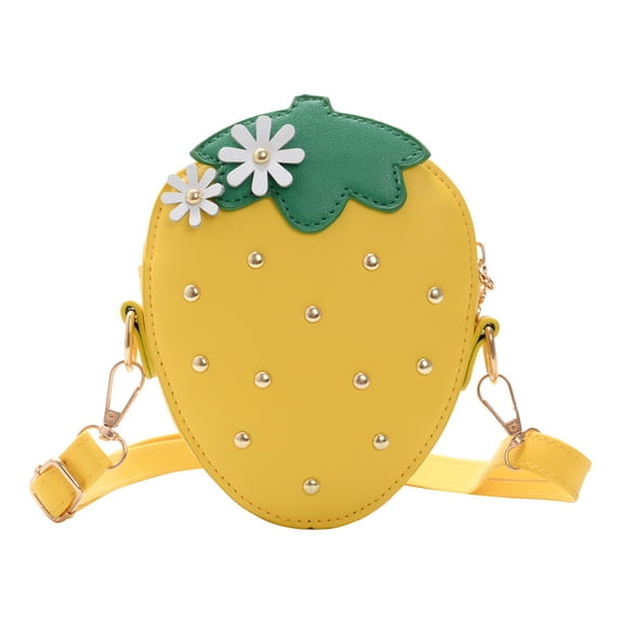 Women Cute Strawberry Purse Cartoon Messenger Crossbody Handbag Women Outdoor Casual Daily Use Shoulder Bag Small Coin Wallet