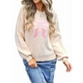 thumbnail image 1 of Women Cute Sweater Y2k Long Sleeve Crew Neck Knit Sweaters Aesthetic Pullover Top  M, 1 of 9