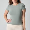 thumbnail image 1 of Women Cute Tops Sawvnm Women's Stretch Sports Tee With Wicking Fabric Tshirts for Women Green L, 1 of 6
