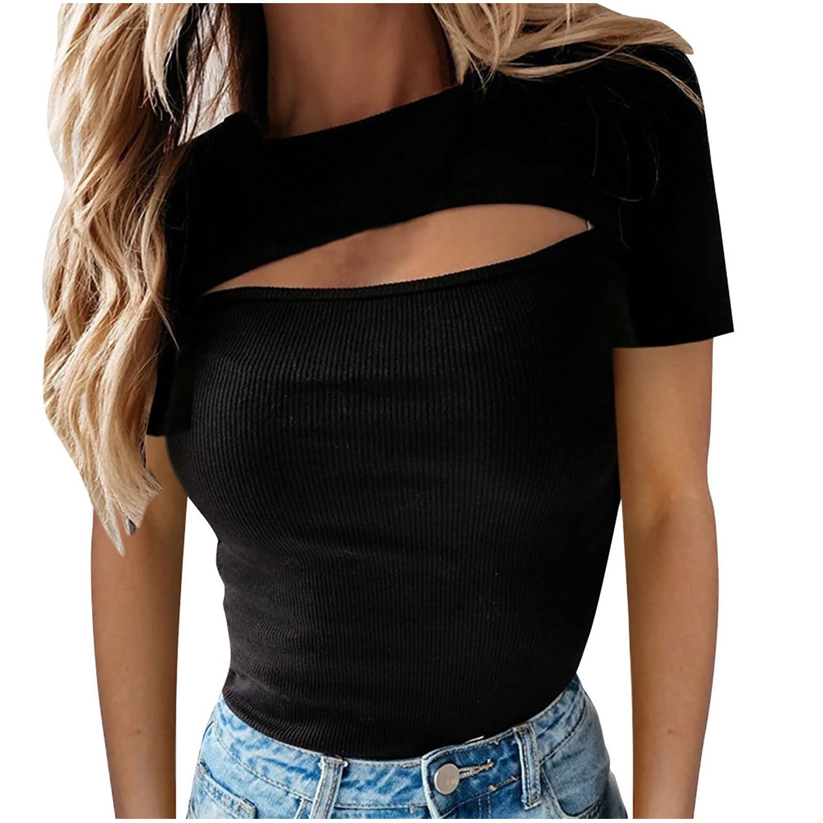 Women's Casual Cropped Jean Jacket – Cutout Design, Short Sleeve, Y2K Style, Summer Crop Jacket