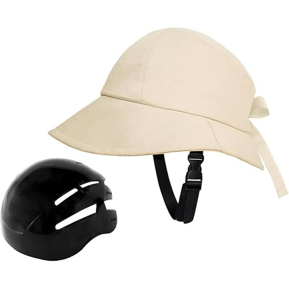 Women Cycling Helmet for Sun Hat with Bike Helmet Fashion Breathable Sunscreen Head Protection Bicycle Helmet Hats