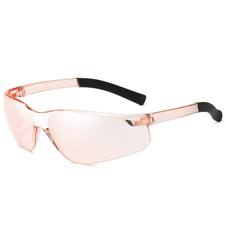 Women Cycling Sunglasses Sunscreen Transparent Large Frame Windproof Dustproof Anti UV Clear View