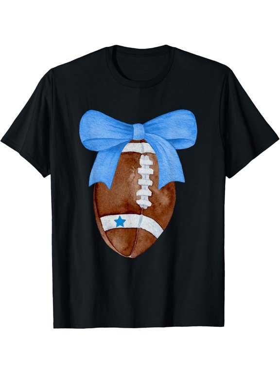 Women Dallas Football Mom Coquette Bow T Shirt Size S-5XL