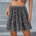 thumbnail image 1 of Women Dance Party A Line High Waisted Paillette Skirt Holiday Party Half Skirts plus Size Skirts for Women 3x Long Skirt with Slit Embroide Skirt Womens Midi Skirt Leather Pleated Skirts for Women, 1 of 6