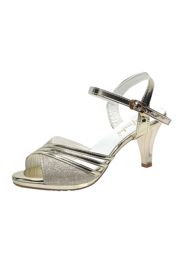 Women Dance Shoes Womens Latin Salsa Ballroom Dancing Shoes Adjustable buckle Strappy Wedding Prom Sandals