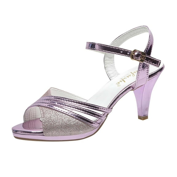 Women Dance Shoes Womens Latin Salsa Ballroom Dancing Shoes Adjustable buckle Strappy Wedding Prom Sandals