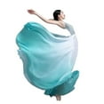 thumbnail image 1 of Women Dance Training Skirt Gradient Elegant Performance Swing Skirt Wrap 720 Degree Skirt, 1 of 6