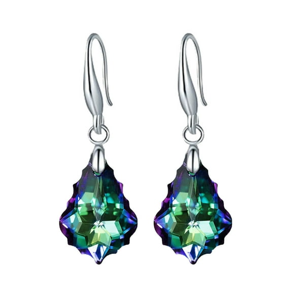 Women Dangle Earrings, Fashion Vintage Shiny Faux Crystal Eardrop Hook Earrings Jewelry Gift for Banquet Party Dating Daily wear