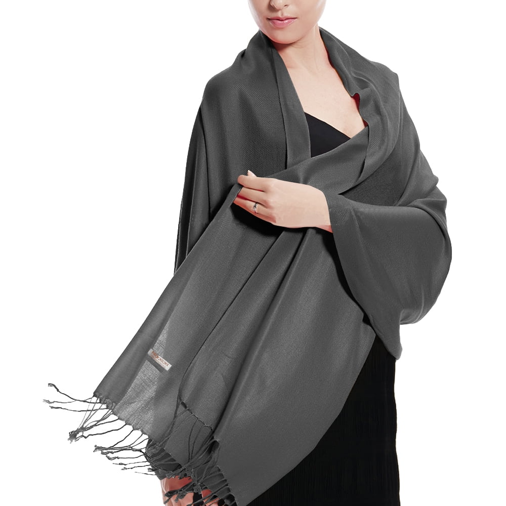 Grey pashmina wrap sale