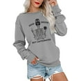 thumbnail image 1 of Women Dead Inside But Caffeinated Sweatshirt Long Sleeve Skull Shirt, 1 of 2