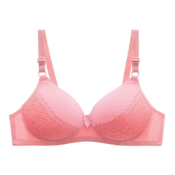 Women Deep V Lace Underwire Bralette Adjustable Strap Push up Padded Support Bra Full Cup Lingerie