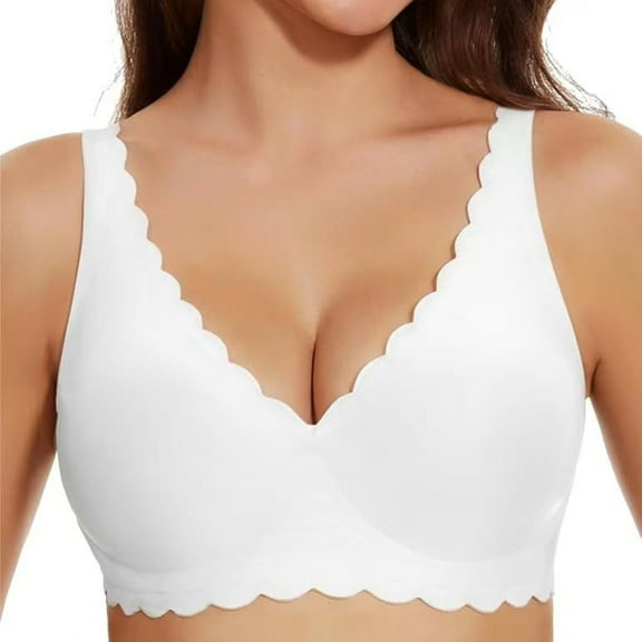Women Deep V No Jelly Underwear Thin And Large Chest Comfortable Large Size Bra