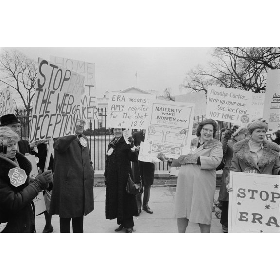 Women Demonstrating Against The Federal Equal Rights Amendment Outside The White House. Feb. 4 History