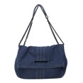thumbnail image 1 of Women Denim Chain Strap Crossbody Bag Distressed Casual Shoulder Purse, 1 of 9
