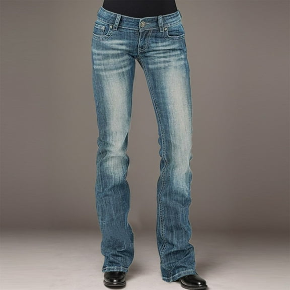 Women Denim Jeans Stretch Mid Waisted Pants Button Straight Leg Jeans Skinny Fit Embroidered Trousers Women Wide Pants High Waist Jean Size Denim Womens Stretch Straight Leg Pants Long Stilt Pants New