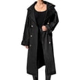 thumbnail image 1 of Women Denim Long Coat Buttons Classic Denim Collared Jacket, 1 of 4