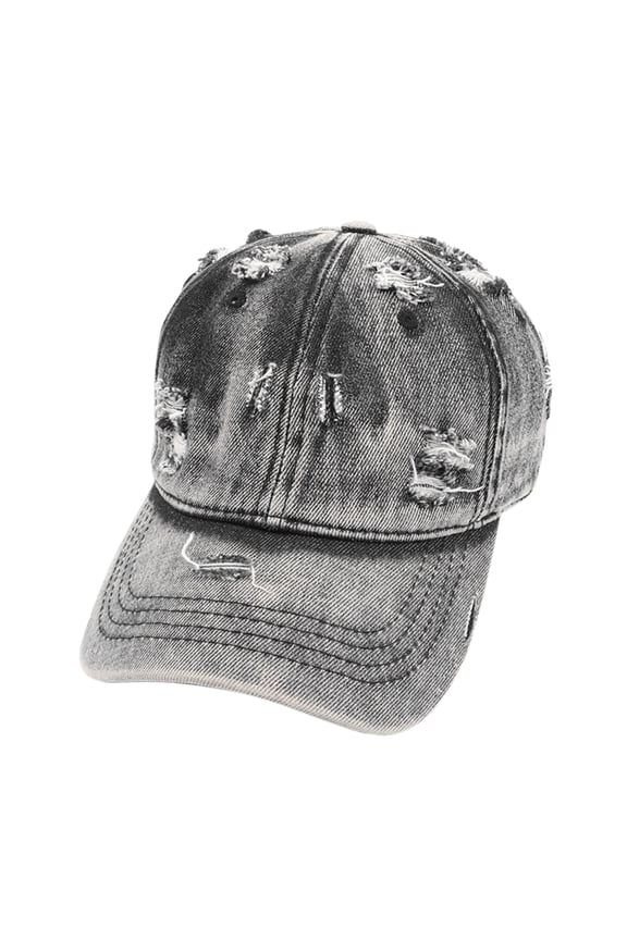 Women Denim PU Leather Comfy Casual Sun Visor Baseball Cap